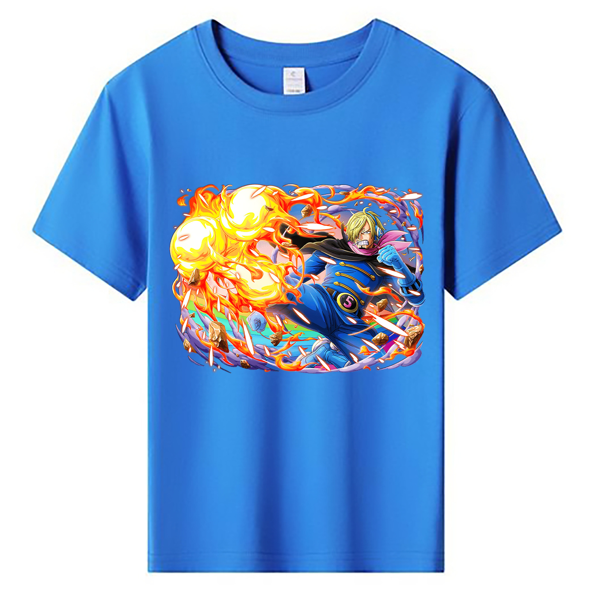 ワンピース サンジ ONE PIECE Sanji 綿100％キッズTシャツ（フロントプリント）